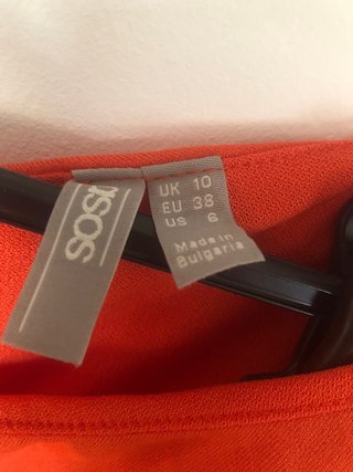 Vestido midi ASOS naranja