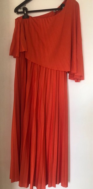 Vestido midi ASOS naranja