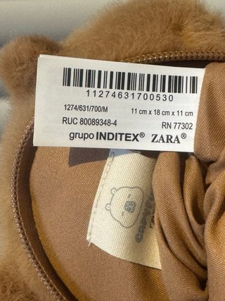 Bolso Capibara Zara Peluche Flor Morada