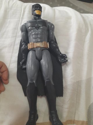 Muñeco Batman con Batmóvil de metal