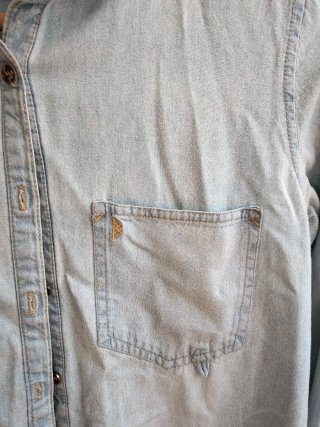 Camisa vaquera Pull&Bear azul Talla XS