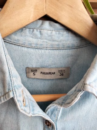 Camisa vaquera Pull&Bear azul Talla XS