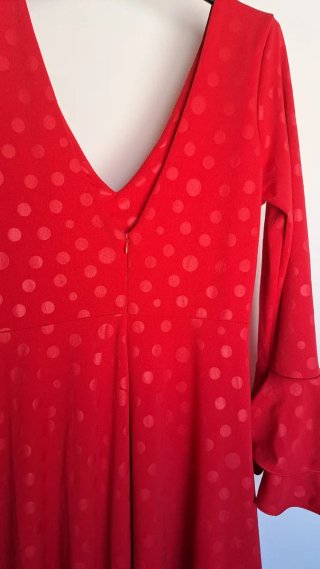 Bata Rociera Mujer Roja Lunares