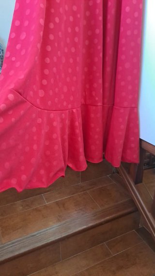 Bata Rociera Mujer Roja Lunares