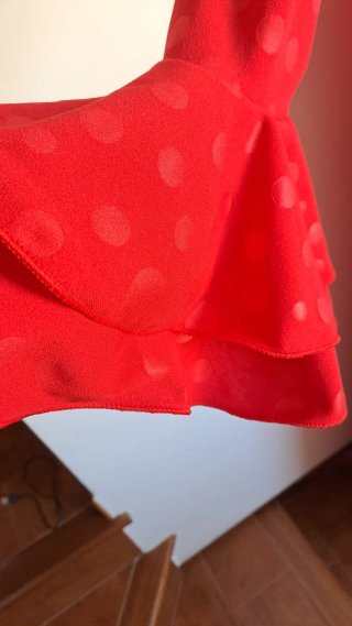 Bata Rociera Mujer Roja Lunares