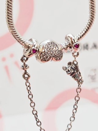 Pulsera Pandora Disney Mickey con Cadena Ale s925