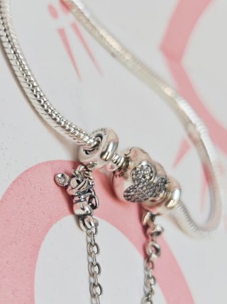 Pulsera Pandora Disney Mickey con Cadena Ale s925