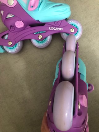 Patines en línea ajustables morado/turquesa