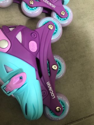 Patines en línea ajustables morado/turquesa