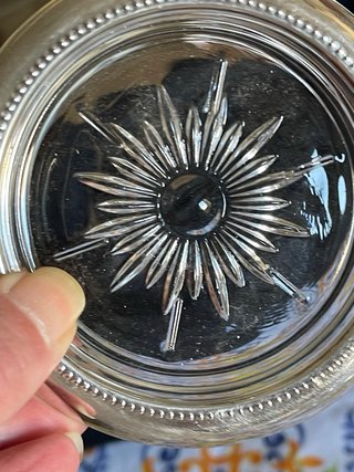 6 Sottobicchieri Vetro Metallo placcato argento