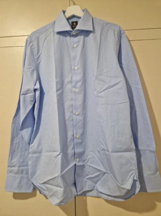 Camisa Boggi Milano Slim Fit Azul.