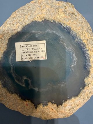 Cuenco Ágata Azul Natural Pulida Brasil