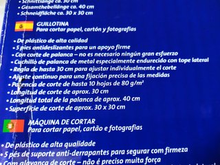 Guillotina para papel, cartón y fotos