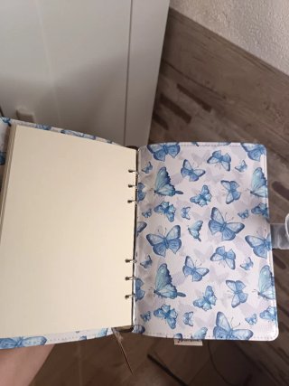 Cuaderno Sweet Candy azul con mariposa
