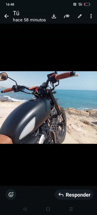 Scrambler 125cc Enduro Moto Negra y Marrón
