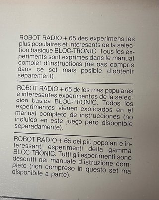 BLOC-TRONIC Robot Radio Set AA