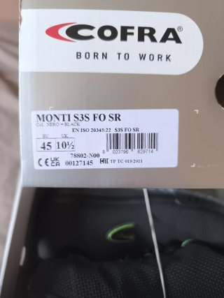 Zapatos seguridad Cofra S3S