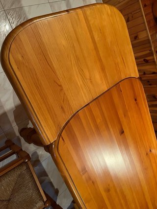 Conjunto mesa rústica extensible con sillas juego