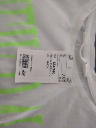 Camiseta H&M Blanca New Chances