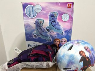 Patines Frozen Talla 29-32 + Casco y Protecciones