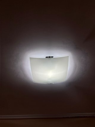 Plafón moderno cristal y níquel 50x50