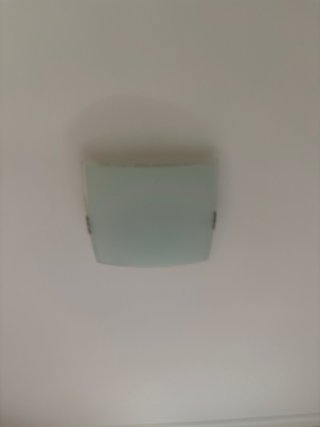 Plafón moderno cristal y níquel 50x50