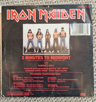 1984 Francia Iron Maiden 2 Minutes to Midnight 7"