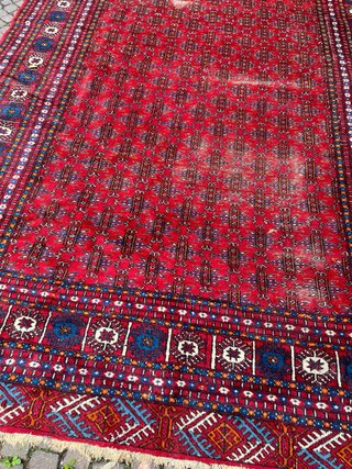 Tappeto persiano lana rosso blu 280x180