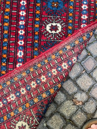 Tappeto persiano lana rosso blu 280x180