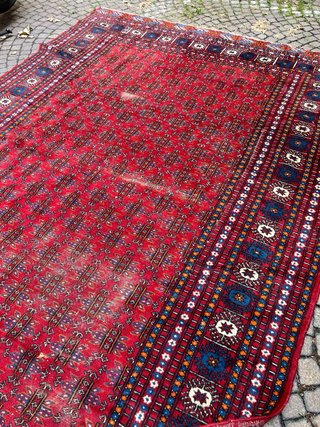 Tappeto persiano lana rosso blu 280x180