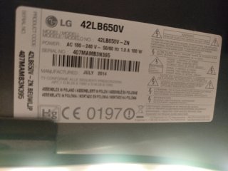 Televisión LG 42LB650V 42"