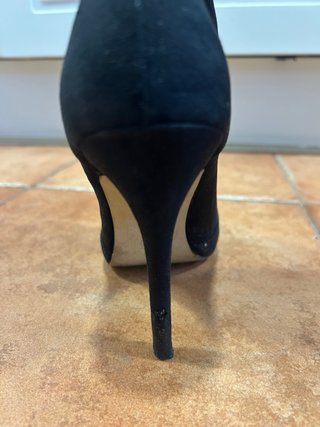Botines tacón fiesta negros talla 38