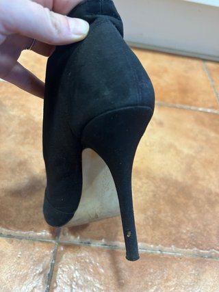 Botines tacón fiesta negros talla 38