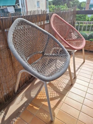 Conjunto 2 sillas terraza/exterior