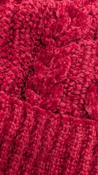 Gorro de invierno rojo con pompón
