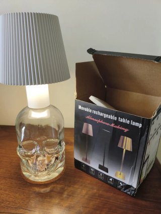 Lampada Teschio Vetro Trasparente
