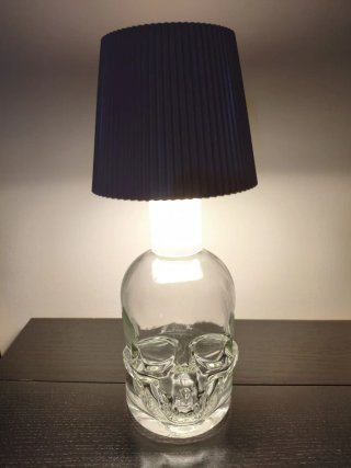 Lampada Teschio Vetro Trasparente
