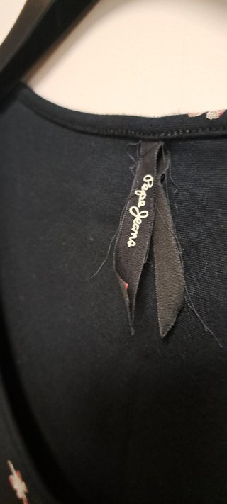 Vestido Pepe Jeans flores negro talla M