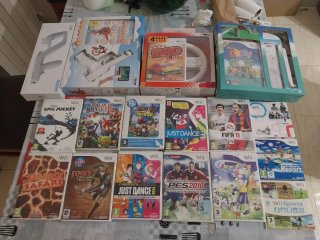 Consola Wii + Lote Juegos y Accesorios