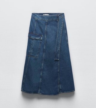 Falda Zara Pareo Cargo . S . Nueva
