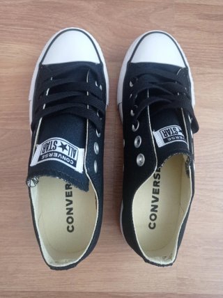 Zapatillas bajas Converse Negras con plataforma