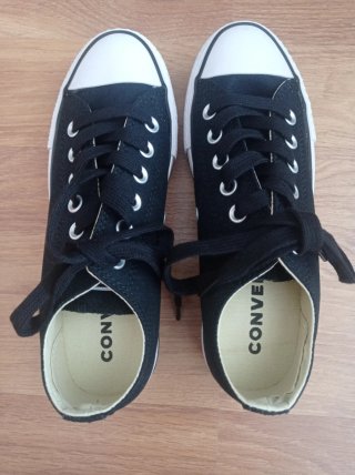 Zapatillas bajas Converse Negras con plataforma
