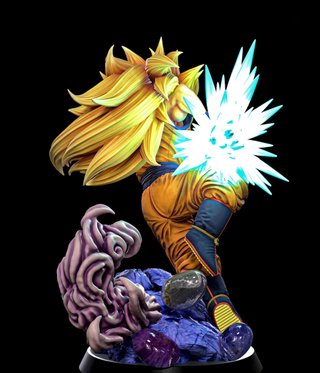 Figura Goku 20cm Pelo Intercambiable Resina