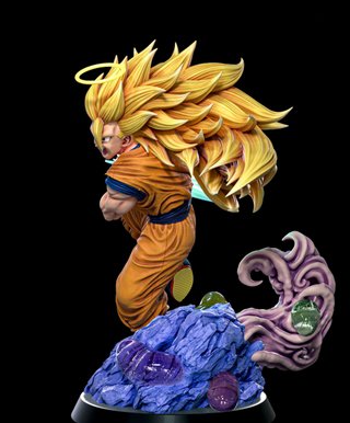 Figura Goku 20cm Pelo Intercambiable Resina