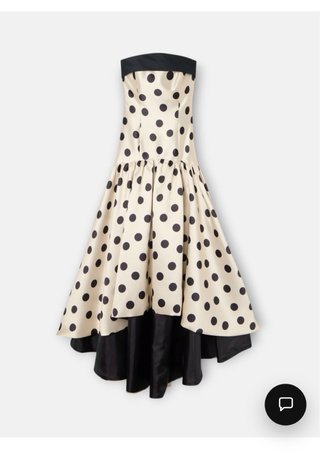 Coleccion Caprile Vestido lunares vainilla y negro