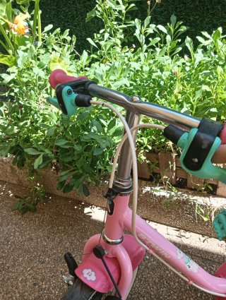 Bicicleta infantil 12 pulgadas, rosa unicornios