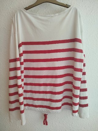 Sudadera Zara rayas roja y blanca.(Sólo envíos).