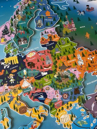 Mapa educativo Europa con imanes