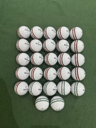 27 Palline da Golf Wilson a Strisce
