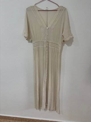 Vestido Boho Beige Talla S